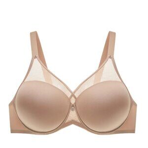 Understance Peek-Proof T-Shirt FlexWire Contour Plunge Bra 34G Caramel